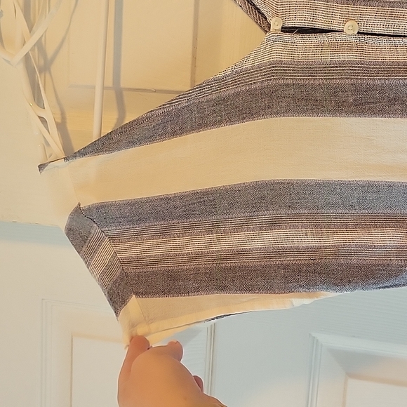 Cloth & Stone Linen blend sleeveless striped jumpsuit size small - Picture 8 of 12